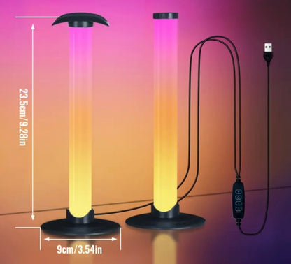 1 paire de lampe de bureau USB RGB avec support pour casque
