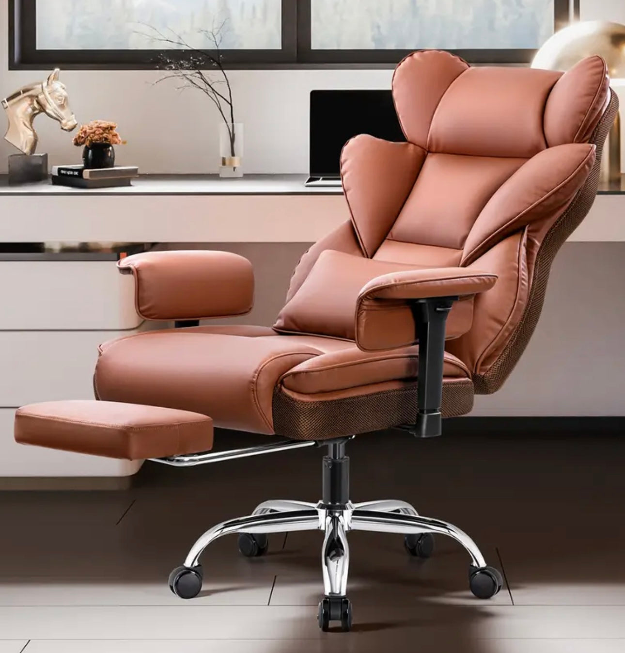 Fauteuil de Bureau avec Repose-Pieds