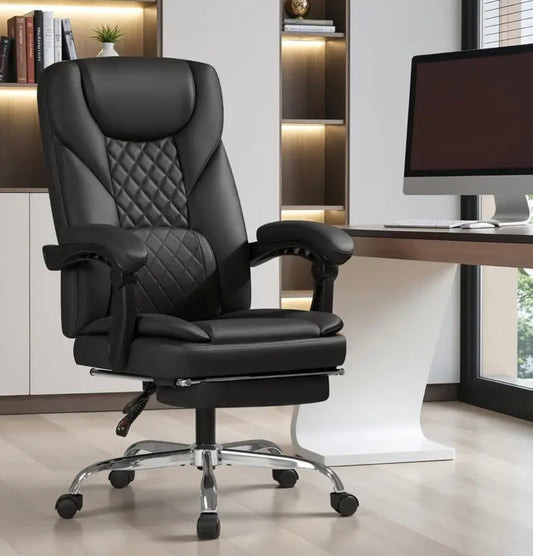 Chaise de Bureau Ergonomique avec Repose-Pieds
